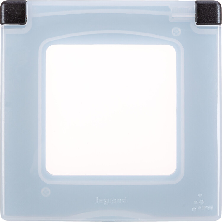 Фотография Legrand/Daccord INSPIRIA Антрацит Рамка с защитной крышкой IP 44 (673923) в интернет-магазине Форум Электро в Москве Картинка Legrand/Daccord INSPIRIA Антрацит Рамка с защитной крышкой IP 44 (673923) в интернет-магазине Форум Электро в Москве