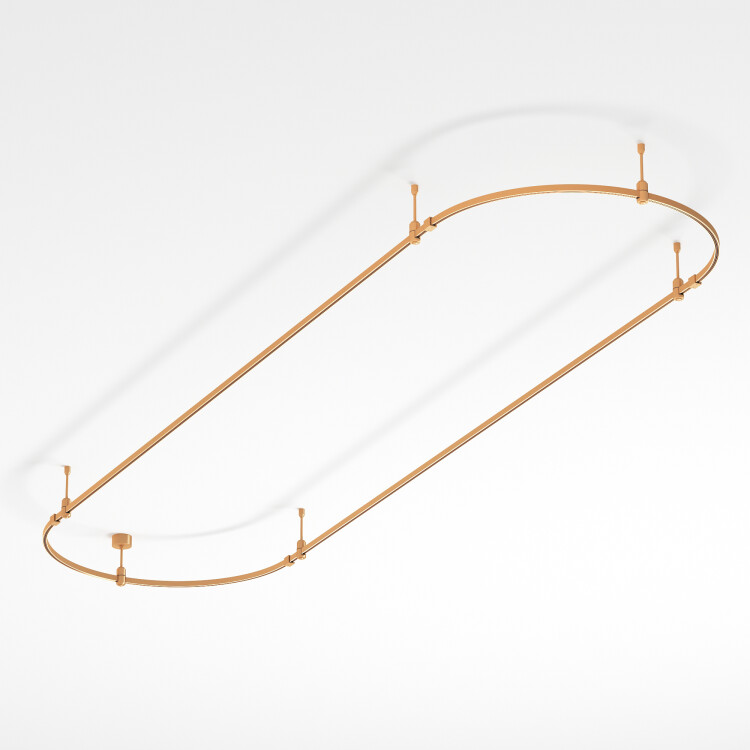 Arlight Основание ART-APRIORI-OVAL-ROD-200-3000x1000 (GD) (IP20 Металл, 3 года) (048502) превью в интернет-магазине электрики Форум Электро в Москве