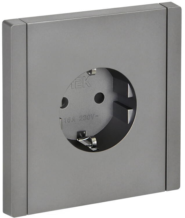 Фотография IEK FORTE&PIANO Сталь Розетка с/з со шт безвинтовое крепление 16А FP513 (FP-R14-16-1-K46) в интернет-магазине Форум Электро в Москве Картинка IEK FORTE&PIANO Сталь Розетка с/з со шт безвинтовое крепление 16А FP513 (FP-R14-16-1-K46) в интернет-магазине Форум Электро в Москве