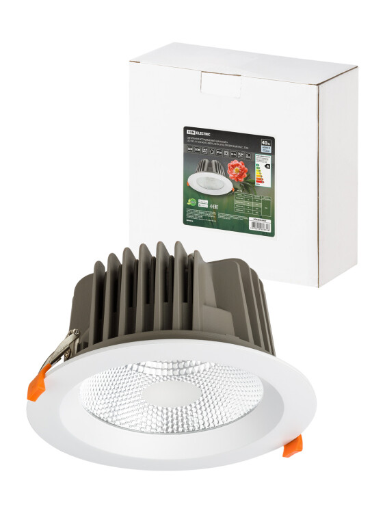 TDM Светильник встраиваемый "Даунлайт" LED DCL-01-040 40 Вт, 4000 К, 80 Ra, IP20, прозрачный расс. (SQ0369-0407) превью в интернет-магазине электрики Форум Электро в Москве