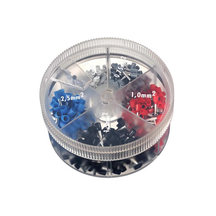 Контейнер наконечников-гильз с изолир.фланцем 2,50 кв.мм синий (1 упаковка - 1000 шт) (=this.property.MANUFACTURERCODE}) фото в интернет-магазине Форум Электро в Москве