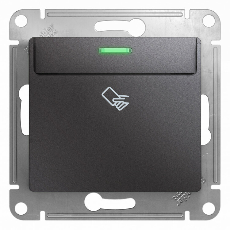 Картинка Systeme Electric Glossa Графит Выключатель карточный, сх.6, 10AX (GSL001369) в интернет-магазине Форум Электро в Москве