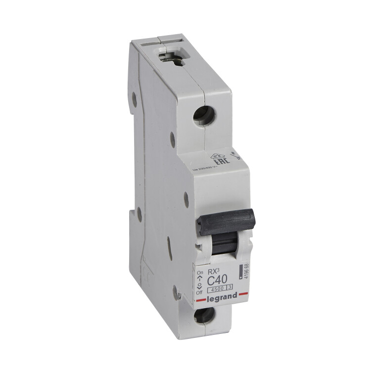Legrand RX3 Автоматический выключатель 1P 40А (C) 4,5kA (419668) превью в интернет-магазине электрики Форум Электро в Москве Legrand RX3 Автоматический выключатель 1P 40А (C) 4,5kA (419668) превью в интернет-магазине электрики Форум Электро в Москве
