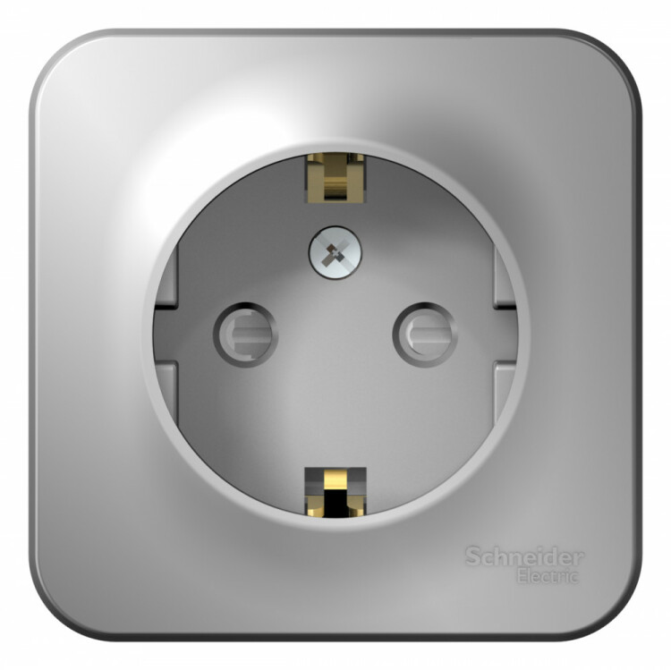 Фотография Systeme Electric Blanca наруж Алюминий Розетка с/з со шторками 16А, 250В, изолир. пластина (BLNRA011113) в интернет-магазине Форум Электро в Москве Картинка Systeme Electric Blanca наруж Алюминий Розетка с/з со шторками 16А, 250В, изолир. пластина (BLNRA011113) в интернет-магазине Форум Электро в Москве