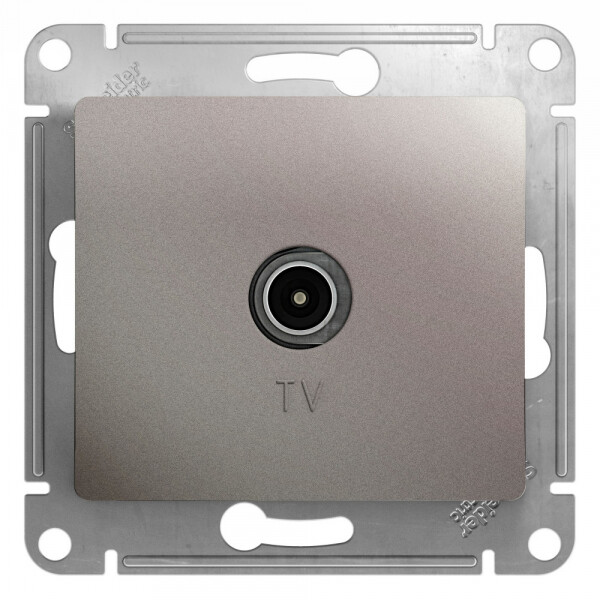 Картинка Systeme Electric Glossa Платина Розетка TV коннектор (GSL001293) в интернет-магазине Форум Электро в Москве