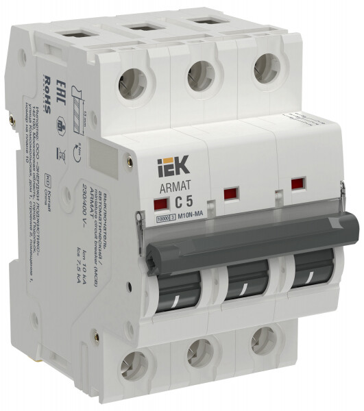 ARMAT Авт. выкл. без тепл. расц. M10N-MA 3P C 5А IEK (AR-M10N-MA-3-C005) превью в интернет-магазине электрики Форум Электро в Москве