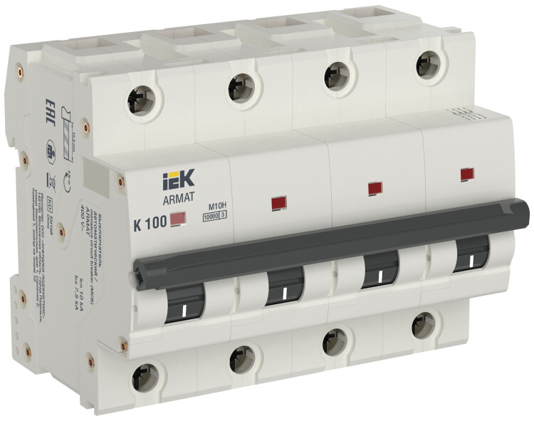 ARMAT Авт. выкл. M10H 4P K 100А IEK (AR-M10H-4-K100) превью в интернет-магазине электрики Форум Электро в Москве