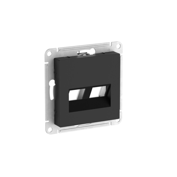 Картинка Systeme Electric AtlasDesign Карбон Накладка двойная для информационных функций типа Keystone (ATN001090) в интернет-магазине Форум Электро в Москве