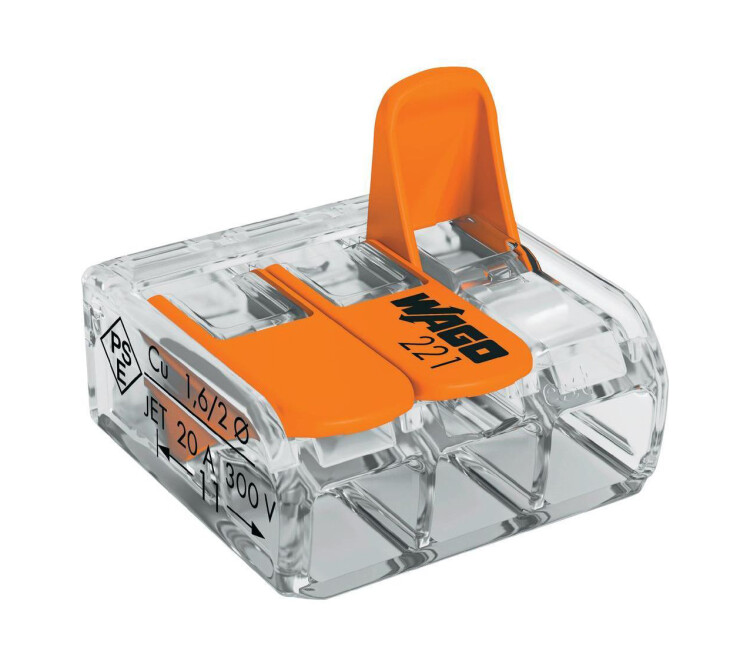 Wago клеммы для всех типов проводников; макс. 6 мм²; 3-проводн.; с рычагами (221-613) превью в интернет-магазине электрики Форум Электро в Москве Wago клеммы для всех типов проводников; макс. 6 мм²; 3-проводн.; с рычагами (221-613) превью в интернет-магазине электрики Форум Электро в Москве