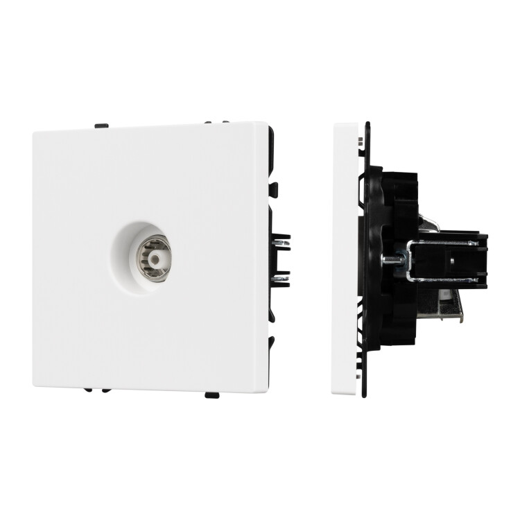 Картинка Arlight Механизм телевизионной розетки SCT-NOBE-MTV1-SFPL-WH (Белый кварц) (054292) в интернет-магазине Форум Электро в Москве
