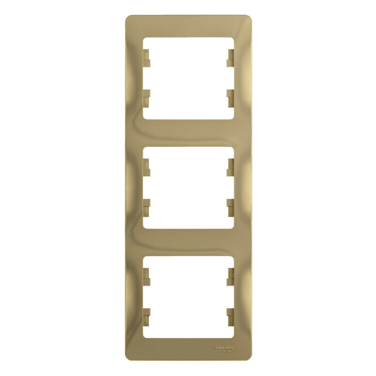 Картинка Systeme Electric Glossa Титан Рамка 3-ая, вертикальная (GSL000407) в интернет-магазине Форум Электро в Москве
