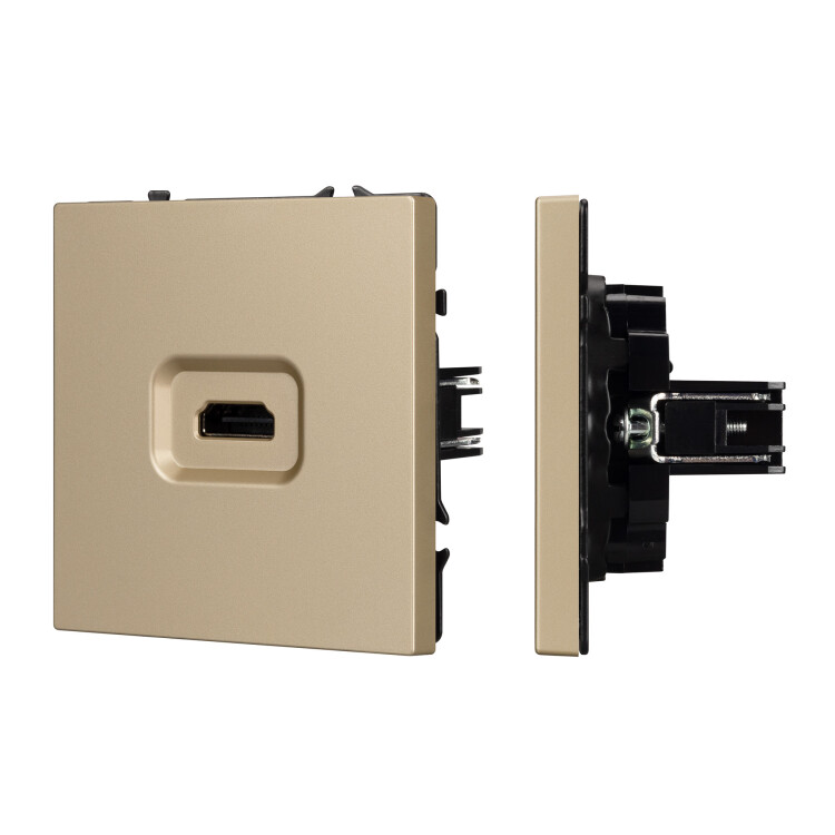 Картинка Arlight Механизм HDMI розетки SCT-NOBE-MHD1-SFPL-GD (Золотой песок) (061843) в интернет-магазине Форум Электро в Москве