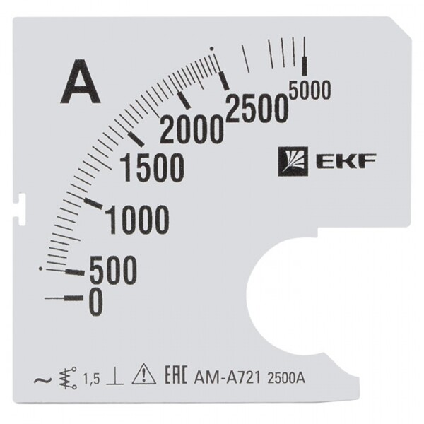 EKF PROxima Шкала сменная для A721 2500/5А-1,5.