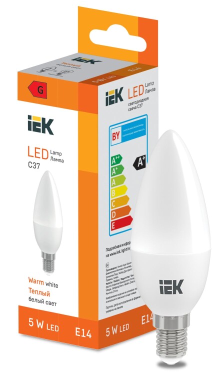 LED Candle C37 400lm 3000K E14 IEK (LL-I-C37-5-230-30-E14) превью в интернет-магазине электрики Форум Электро в Москве