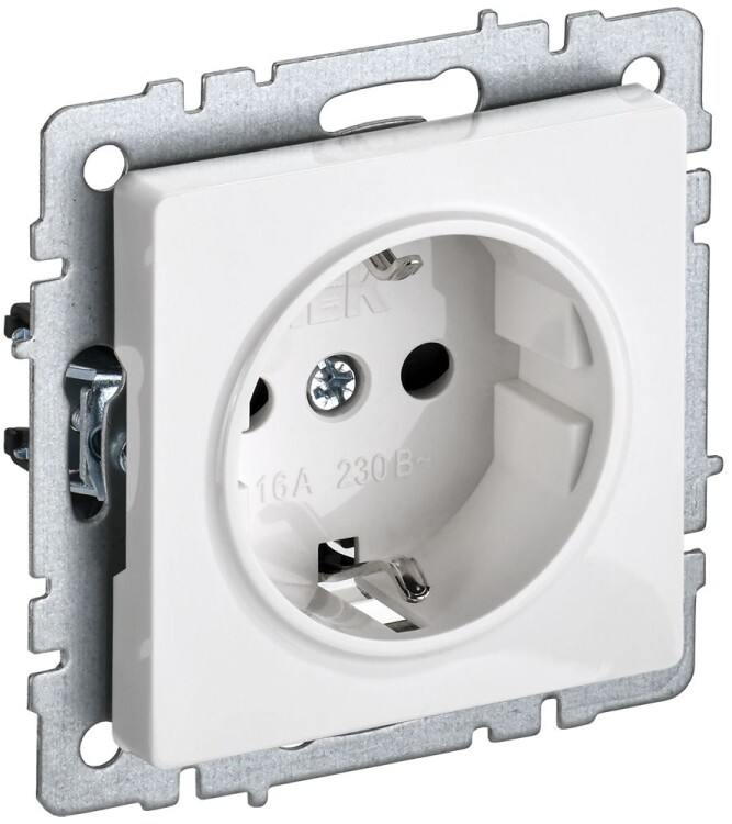 Картинка IEK BRITE Роз. с з/к/ш 16А РС14-1-0-БрБ бел. (BR-R14-16-K01) в интернет-магазине Форум Электро в Москве