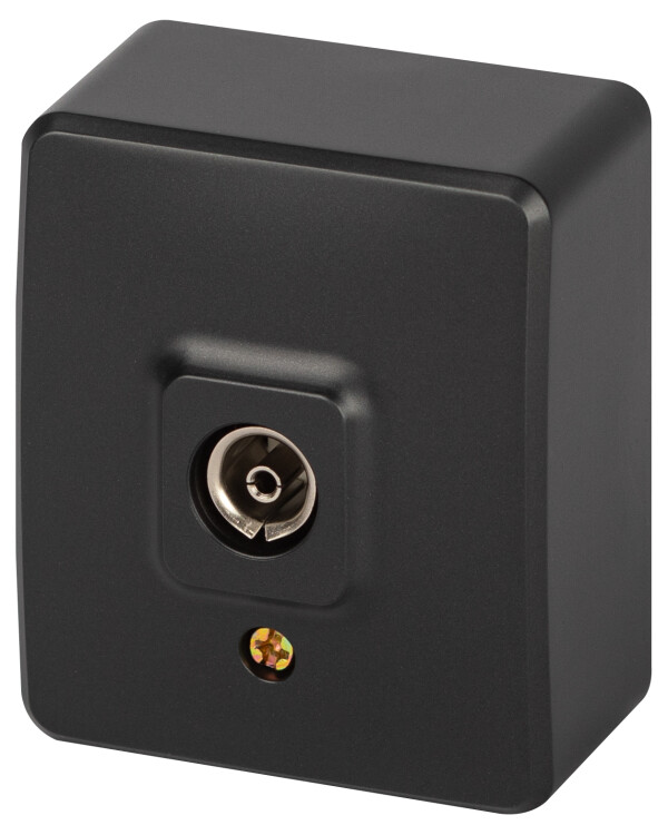 Картинка ЭРА Розетка Эксперт 11-3201-05 TV одиночная IP20 ОУ антрацит (Б0063024) в интернет-магазине Форум Электро в Москве