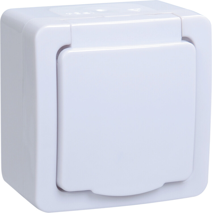 Картинка IEK GERMES PLUS РСб20-3-ГПБб роз.1м с з/к о/у IP54 (цвет крышки:белый) (ERMP12-K01-16-54-EC) в интернет-магазине Форум Электро в Москве