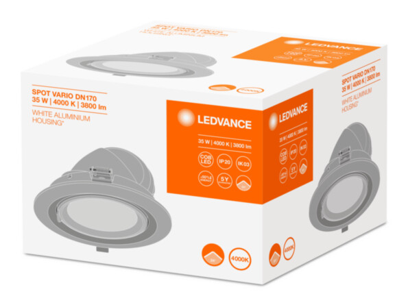 Ledvance Светильник светодиодный ДВО-35Вт 4000K 3500Лм IP20 белый SPOT VARIO (4058075104044) превью в интернет-магазине электрики Форум Электро в Москве
