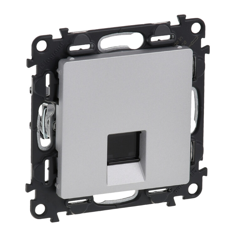 Картинка Legrand Valena LIFE DIY Алюм Розетка комп(RJ45) 1-ая 5 кат UTP. (753640) в интернет-магазине Форум Электро в Москве