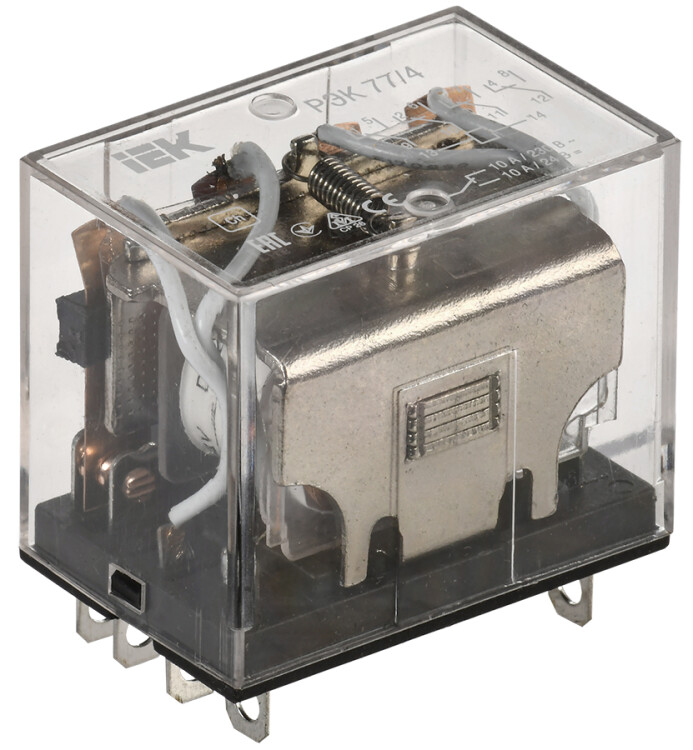 Реле РЭК77/4(LY4) 10А 24В DC ИЭК (RRP10-4-10-024D) превью в интернет-магазине электрики Форум Электро в Москве