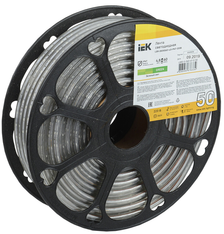 Лента LED 50м LSR-2835G60-4,8-IP67-220В IEK (LSR3-5-060-67-0-50) превью в интернет-магазине электрики Форум Электро в Москве