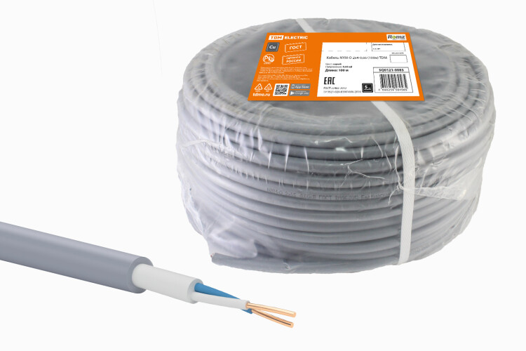 Электро кабельNYM-O2х4-0,66(100м)TDM (SQ0121-0085) превью в интернет-магазине электрики Форум Электро в Москве