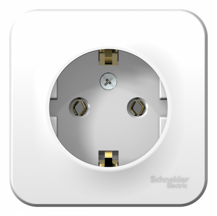 Картинка Systeme Electric Blanca наруж Бел Розетка с/з без шторок, 16А, 250В (BLNRA010101) в интернет-магазине Форум Электро в Москве