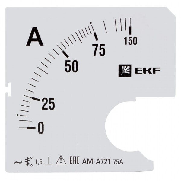 EKF PROxima Шкала сменная для A721 75/5А-1,5.