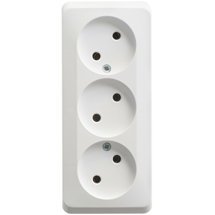 Фотография Systeme Electric Этюд наруж Бел Розетка 3-ая б/з без шторок 16А 250B (PA16-009B) в интернет-магазине Форум Электро в Москве Картинка Systeme Electric Этюд наруж Бел Розетка 3-ая б/з без шторок 16А 250B (PA16-009B) в интернет-магазине Форум Электро в Москве