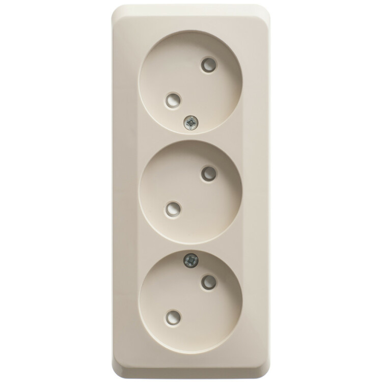 Картинка Systeme Electric Этюд наруж Крем Розетка 3-ая б/з со шторками 16А 250B (PA16-010K) в интернет-магазине Форум Электро в Москве