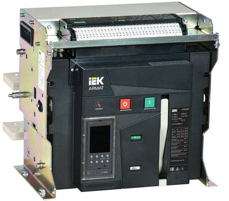 IEK ARMAT Автоматический выключатель воздушный стационарного исполнения 3P F 125кА 3200А TD с акс. (AR-ACB-3FF-125-3200A-TDCF) превью в интернет-магазине электрики Форум Электро в Москве