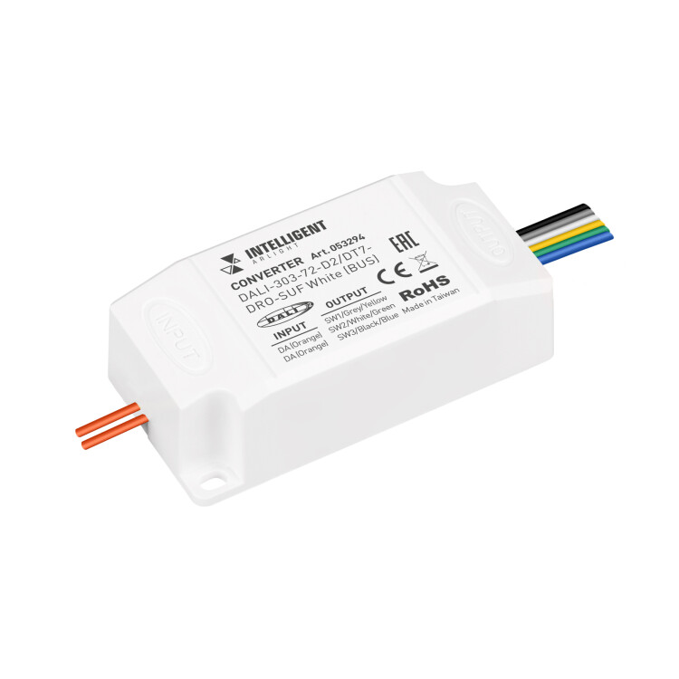 Arlight INTELLIGENTIGHT Конвертер DALI-303-72-D2/DT7-DRO-SUF White (BUS) (IПластик) (053294) превью в интернет-магазине электрики Форум Электро в Москве