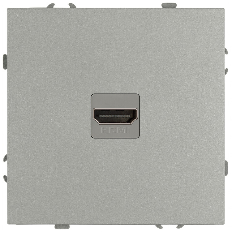 Картинка ЭРА Galaxy Розетка 15-3114-03 HDMI IP20 алюминий (Б0070796) в интернет-магазине Форум Электро в Москве