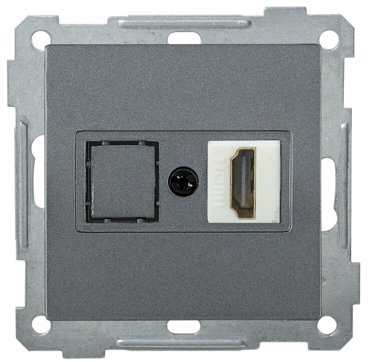 Картинка IEK РHDMI-0-Б Розетка HDMI BOLERO антрацит (EHB10-K95) в интернет-магазине Форум Электро в Москве