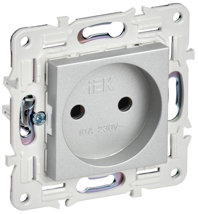 Фотография IEK SKANDY Серебряный Розетка б/з 10А SK-R02S (SK-R10-10-K23) в интернет-магазине Форум Электро в Москве Картинка IEK SKANDY Серебряный Розетка б/з 10А SK-R02S (SK-R10-10-K23) в интернет-магазине Форум Электро в Москве