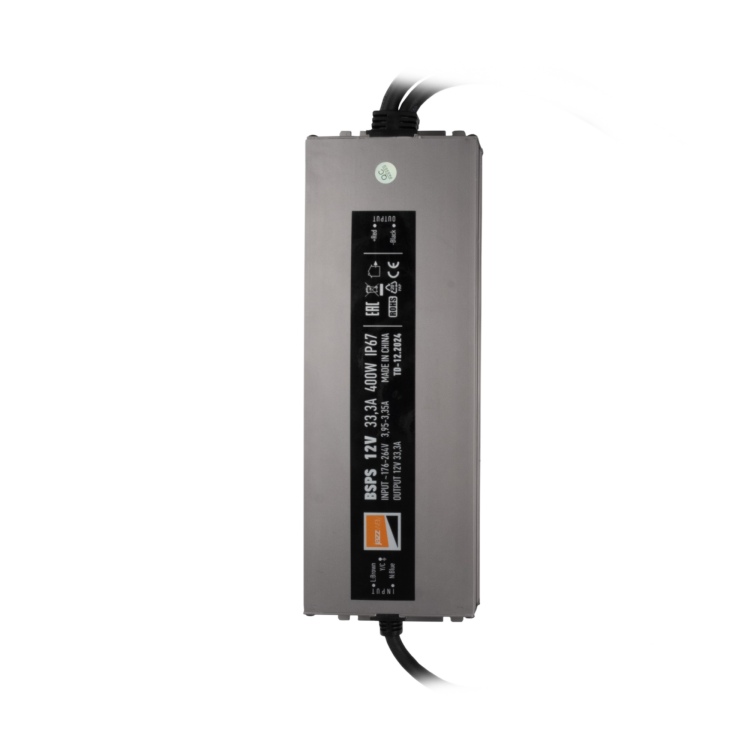 Блок питания (драйвер) BSPS 12V33,30A=400W IP67 5 л.гар. Jazzway (.5062108) превью в интернет-магазине электрики Форум Электро в Москве
