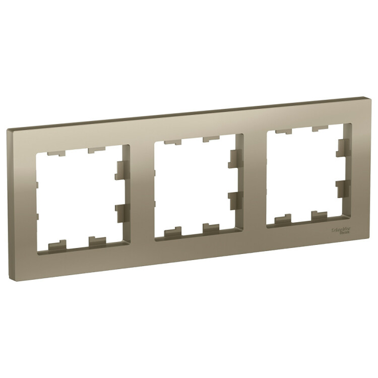 Картинка Systeme Electric AtlasDesign Шампань Рамка 3-ая, универсальная (ATN000503) в интернет-магазине Форум Электро в Москве