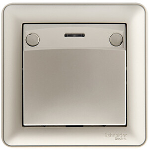 Картинка Systeme Electric Wessen 59 Шампань Выключатель карточный 16А (в сборе, с рамкой) (VS616-051-48) в интернет-магазине Форум Электро в Москве