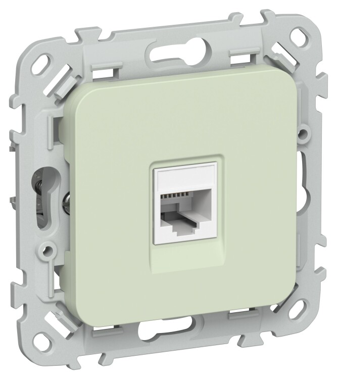 Картинка IEK FLITE Панг Розетка компьютерная RJ45 категория 6 UTP (FI-K12-2-K92) в интернет-магазине Форум Электро в Москве