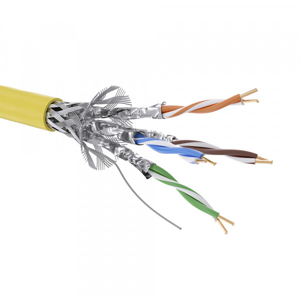 DKC Кабель CAT 7, S/FTP, нг(А)-HF, бухта 500м, желтый (RN7SFA01YL) превью в интернет-магазине электрики Форум Электро в Москве