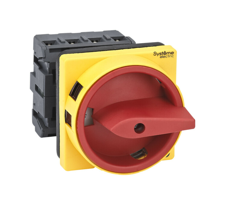 Systeme Electric SystemePact MSD Выключатель-разъединитель 4P 25A IP20 с красной рукояткой на дверцу 4 винтами с замком (MSD25410R) превью в интернет-магазине электрики Форум Электро в Москве