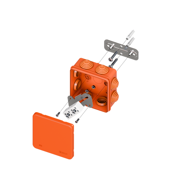 EKF PROxima Коробка огнестойкая E45 85х85х40мм с клеммниками 4 полюса 0,5-10мм2 IP55 HF (plc-kmfr-85-410) превью в интернет-магазине электрики Форум Электро в Москве