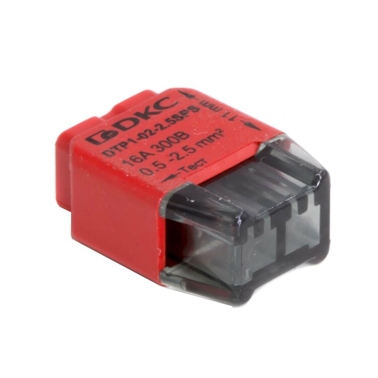 DKC Клеммная колодка на 2 проводника до 2,5 кв. мм. на токи до 16А (DTP1-02-2.5SPS) превью в интернет-магазине электрики Форум Электро в Москве DKC Клеммная колодка на 2 проводника до 2,5 кв. мм. на токи до 16А (DTP1-02-2.5SPS) превью в интернет-магазине электрики Форум Электро в Москве