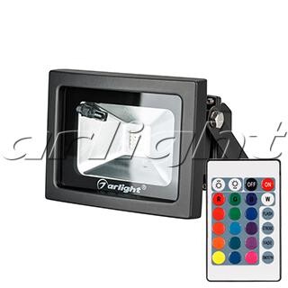 Arlight Светодиодный прожектор AR-FLB-10W-220V RGB (IR ПДУ Карта 24кн) (023850) превью в интернет-магазине электрики Форум Электро в Москве