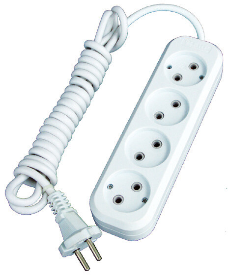 Картинка Удлинитель "Стандарт" 4 гнезда 3 метра 6А/1,3кВт без заземления ПВС 2х0,75 EKF (UBP6-275-4-03) в интернет-магазине Форум Электро в Москве