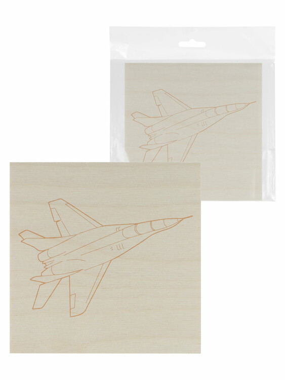 TDM Доска для выжигания, Самолет, 150х150 мм, 1 шт., пакет (SQ1025-1101) превью в интернет-магазине электрики Форум Электро в Москве