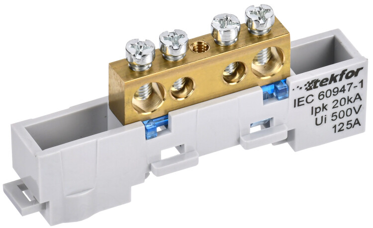 TEKFOR Шина N "ноль" неизол. на унив. держ. 8х12-4-С IEK (TF-NN20-04-DL-K07) превью в интернет-магазине электрики Форум Электро в Москве