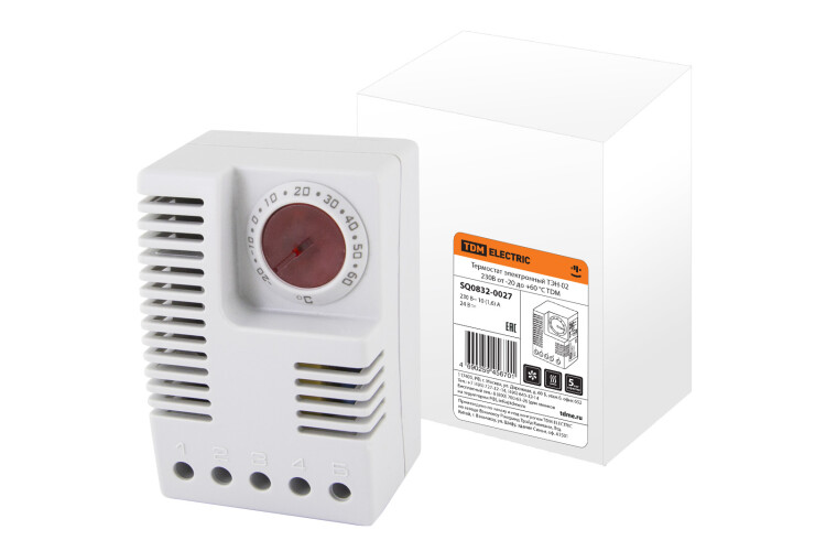 TDM Термостат электронный ТЭН-02 230В от -20 до +60°C (SQ0832-0027) превью в интернет-магазине электрики Форум Электро в Москве