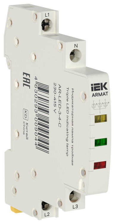 IEK ARMAT Лампа инд. тройная LED 230-415В AC 1 ж/з/кр (AR-LED-3-4-C) превью в интернет-магазине электрики Форум Электро в Москве IEK ARMAT Лампа инд. тройная LED 230-415В AC 1 ж/з/кр (AR-LED-3-4-C) превью в интернет-магазине электрики Форум Электро в Москве