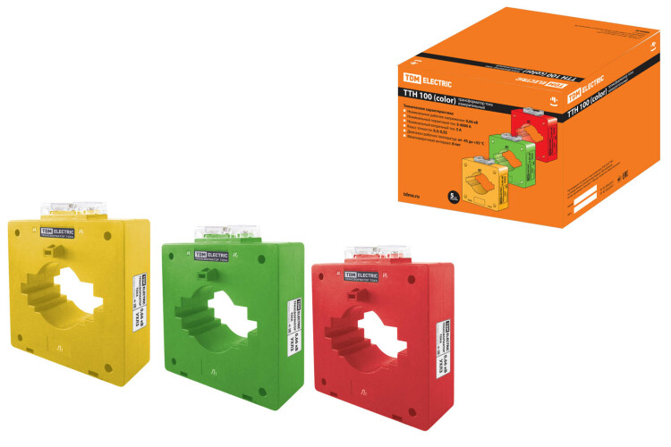 ТТН 100/1500/5-15VA/0,5 (3 шт., color) TDM (SQ1101-0220) превью в интернет-магазине электрики Форум Электро в Москве